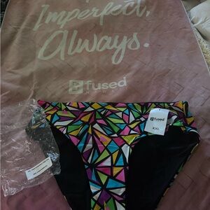 Fused Hawaii Multicolor Geometric High rise start somewhere Bikini Bottoms - XXL